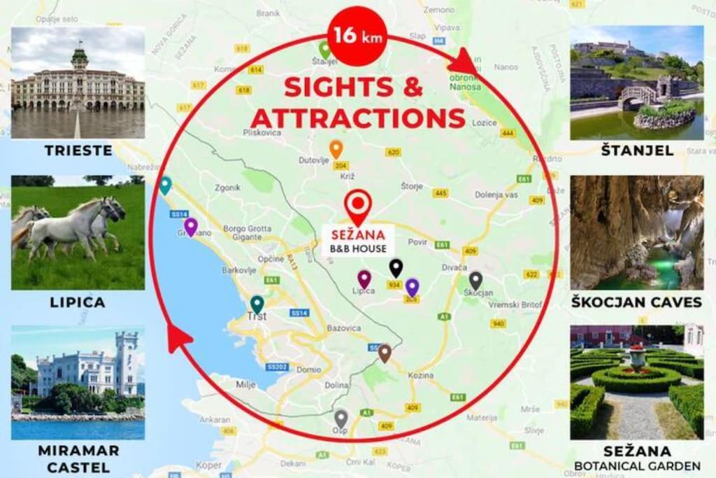 Hisa Idej Apartman Sežana Kültér fotó